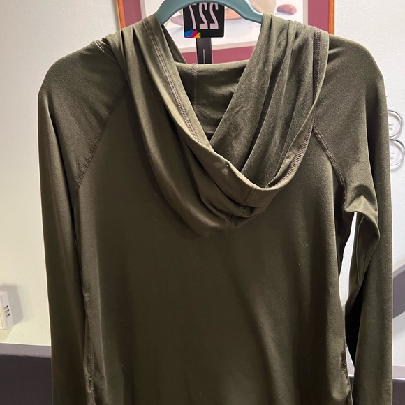 Olive Green Hoodie with Inspirational Print Isiah 40:31 #227 - Picture 5 of 6